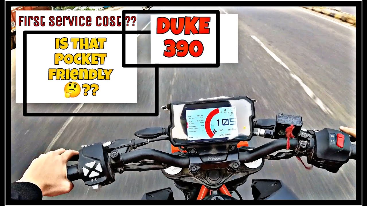 DUKE 390 first service done service cost?? IS THAT POCKET