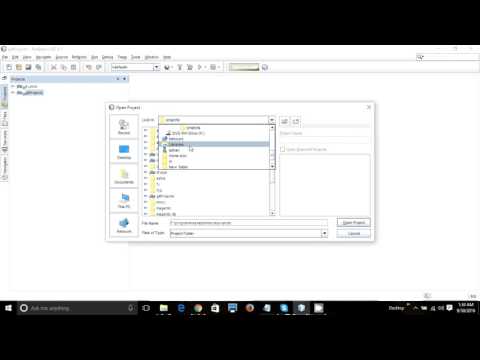 Open existing project in netbeans