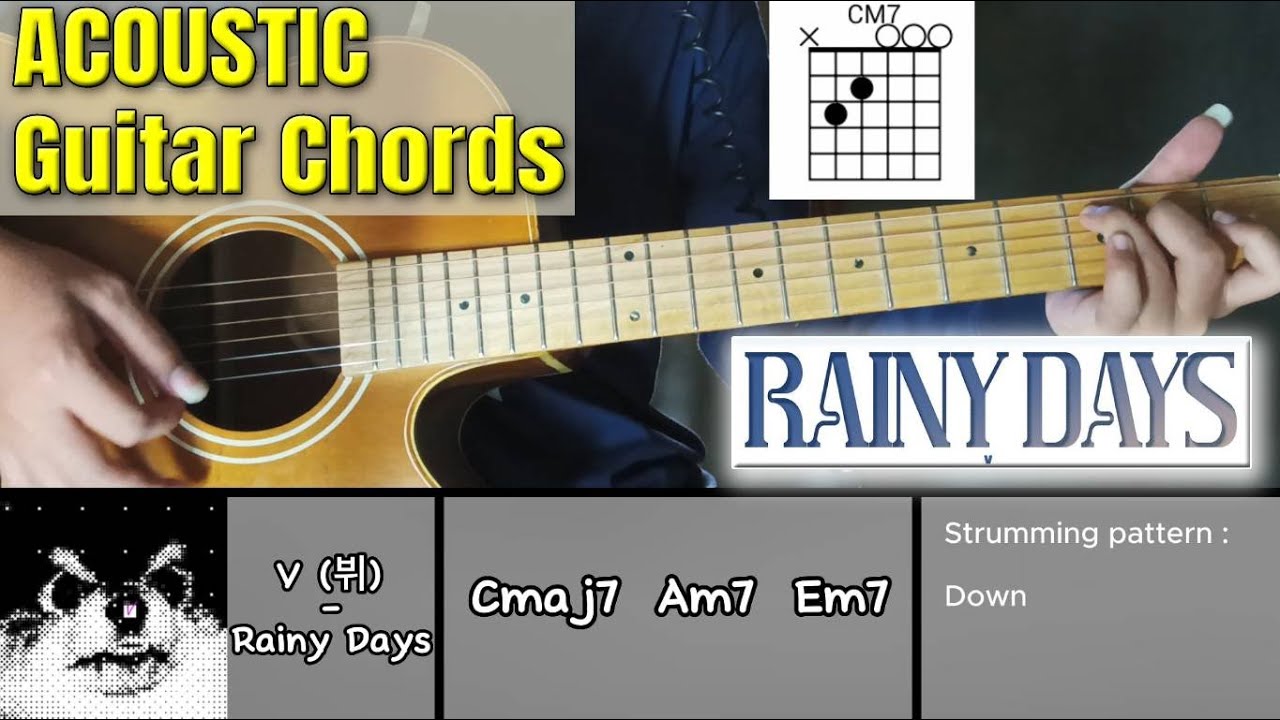 V (뷔) - Rainy Days Easy Guitar Chords