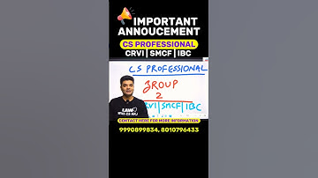 Important Announcement for CS Professional Students | Explained Syllabus, Courses & Subjects #shorts
