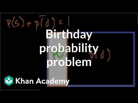 Birthday probability problem | Probability and Statistics | Khan Academy
