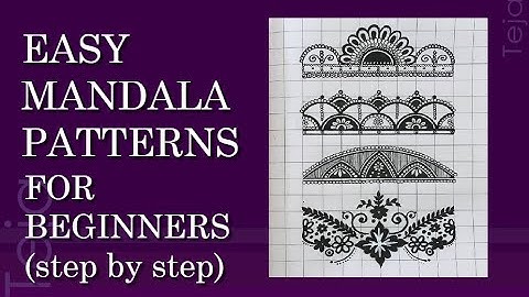 EASY MANDALA PATTERNS FOR BEGINNERS | MANDALA PATTERNS TUTORIALS