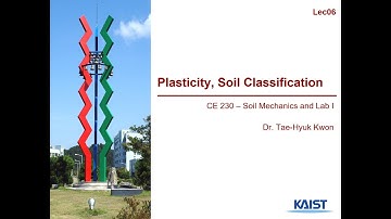 CE230_Soil_Mechanics_Lec06: Plasticity, Soil Classification 202103