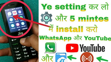 How to install whatsapp and youtube in jio phone within 5 mintes (By Tech U) 100% working trick.
