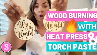 How to Use Torch Paste with a Heat Press for FASTEST Wood Burning