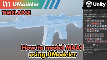 3D Modeling in Unity - Timelapse How to model M4A1 using UModeler
