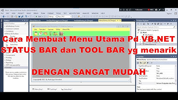 1. Cara Membuat Menu Utama, Tool Bar dan Status Bar di VB.NET