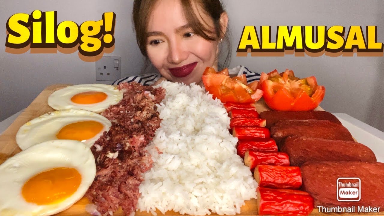 FILIPINO BREAKFAST MUKBANG || CORNED BEEF | HOTDOGS | EGGS | LUNCHEON MEAT