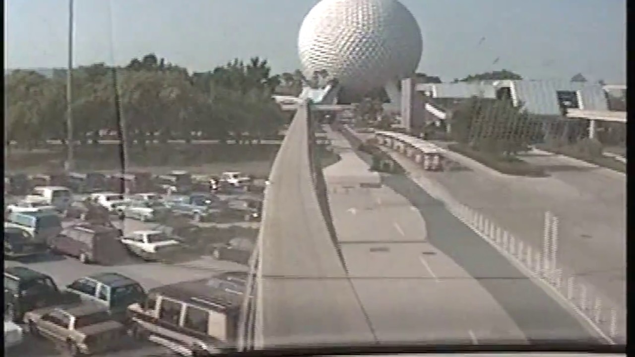 Monorail Cabin view TTC to Epcot Spring 1993
