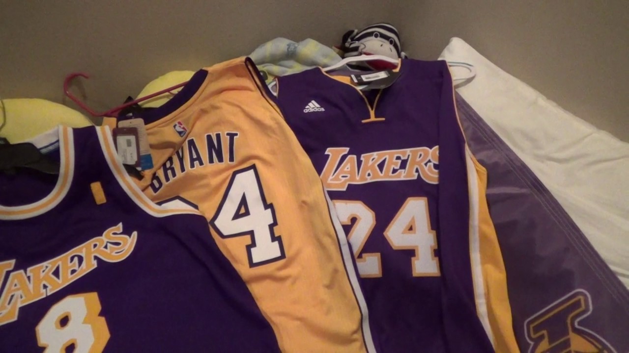 Showing Lakers gear YouTube