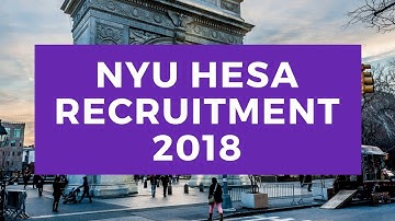 NYU HESA Recruitment Day 2018 Intro Video