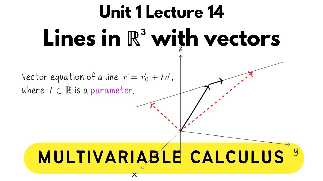 Vector Equation of a Line, Multivariable Calculus YouTube