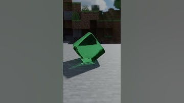 Bouncing Slime Block Minecraft realistic RTX, CGI #Shorts