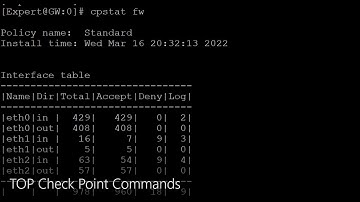 Check Point Firewall : My TOP Check Point CLI Commands !!