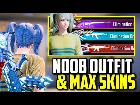 USING NOOB OUTFIT BUT WITH ALL MAX SKINS!! | PUBG Mobile