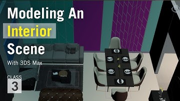How to model an interior scene in 3ds Max 2021 || 3D Max Tutorial for Lounge Area Part-3 in Hindi