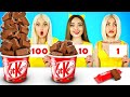 【100層のフードチャレンジ】1vs100層のスイーツ&スナック食べ比べ by RATATA CHALLENGE