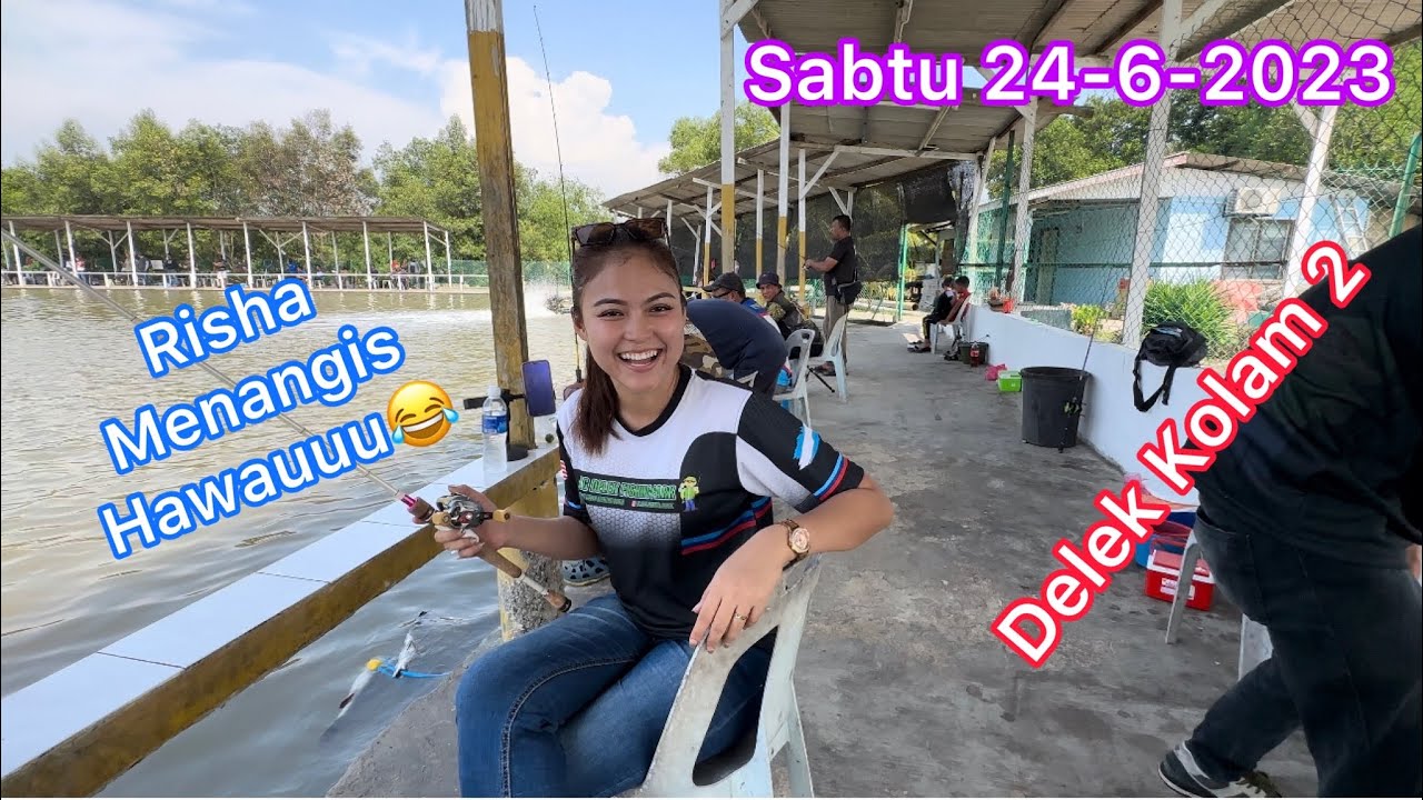Sabtu 24-6-2023 Risha menangis di kolam scammer #fish #fishing #bigfish #shimano #abugarcia #daiwa