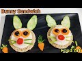 Bunny sandwich for kids  food art  fireless cooking creative sandwich decoration cook with mamta