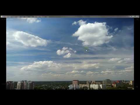 Движение облаков на теплом фронте