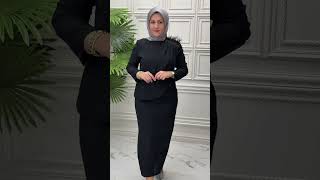 Ürün Kodu628442-44-46-48-50-52 Bedenpırlanta Krep Kumaşbluz Boy60 Cmetek Boy95