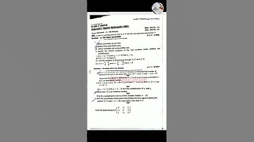 Mathematics (MDC) || UG (NEP)3rd  Sem ||Question paper 2025 || Kashmir University