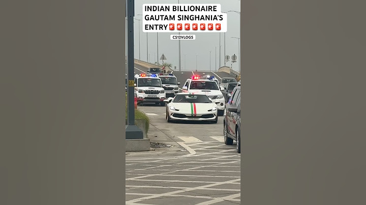 INDIAN BILLIONAIRE GAUTAM SINGHANIA’S ENTRY IN FERRARI 296 GTB WITH BIG POLICE SECURITY #SHORTS#CAR