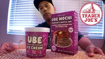 NEW TRADER JOE’S UBE MOCHI PANCAKE WAFFLE MIX REVIEW