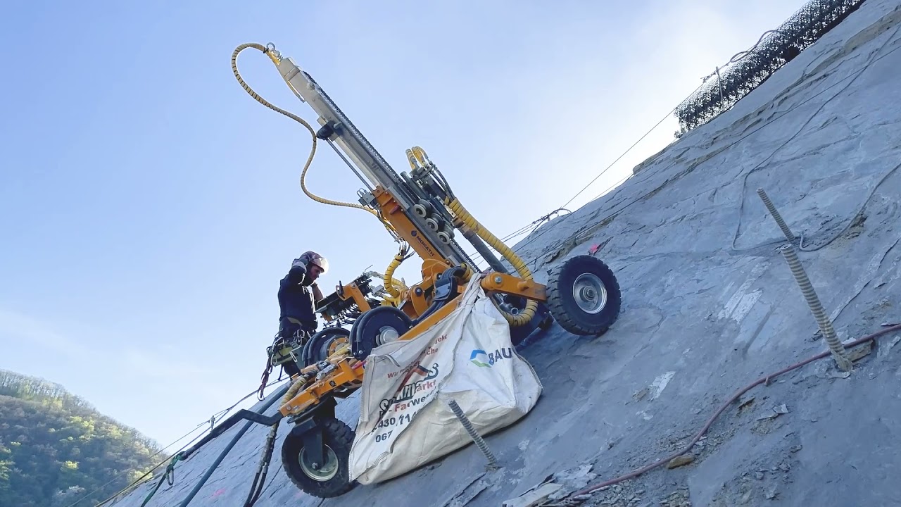 BW100-4 | Morath Drilling Technology - Rock slide in Kestert, the BW100-4 for slope stabilization