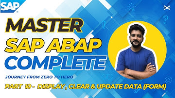 MASTER SAP ABAP (DISPLAY, UPDATE & CLEAR MASTER / HEADER DATA IN FORM) - Part 10 (URDU / HINDI)