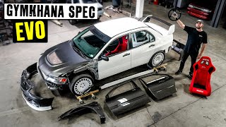 Resurrecting Rons Wrecked Evo 9 RS Into a Gymkhana GRiD Car