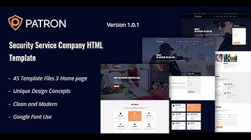 Patron   Security Service Company HTML Template   Themeforest Website Templates and Themes