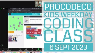 ProCodeCG Kids Weekday Coding Class - Wednesday - 6 Sept 2023
