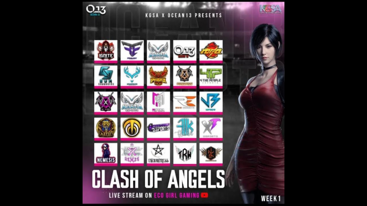 CLASH OF ANGELS  | GIRLS ROOM | ECO GIRL GAMING |  OCEAN 13 ESPORTS | girl gamer | malayali |