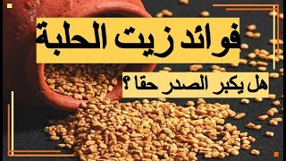 فوائد زيت الحلبة.. هل يكبر الصدر حقًا؟ |  أكثر من 30 فائدة لجسمك