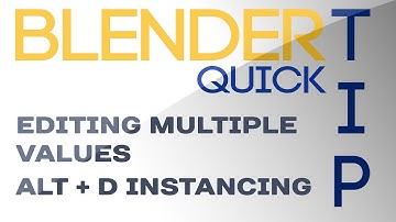 Blender QuickTip: Instancing and editing multiple values
