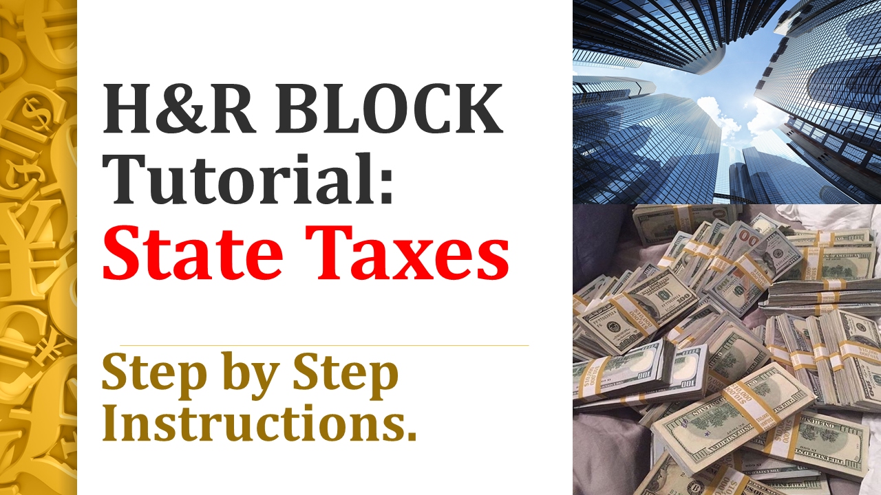 H&R Block Tutorial State Taxes YouTube