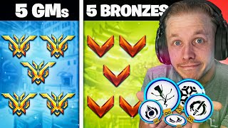 BRONZES vs GRANDMASTERS but the Bronzes have UNLIMITED ULTS! (Overwatch 2 CHALLENGE)