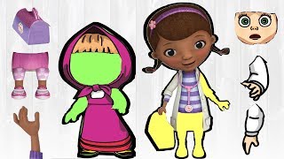 Funny Puzzles Doc McStuffins Masha Wrong Blocks kids Song Nursery Rhymes For Kids