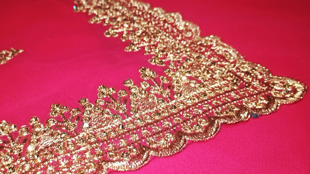 Saree stone work || designer saree || 