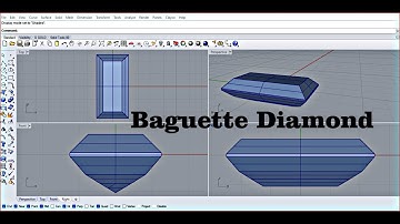 Rhino 5 tutorial ,#Baguette_Cut_Dimonad  || CAD|| #rhinoceros #3D #Rhino_5_Software