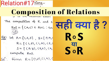 Composition of Relations | Discrete Mathematics in Hindi