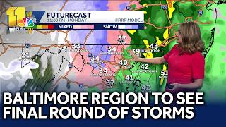 Baltimore region to see final round of storms late Monday