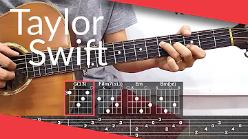 invisible string (Taylor Swift) Guitar Tutorial | Tab & Chords