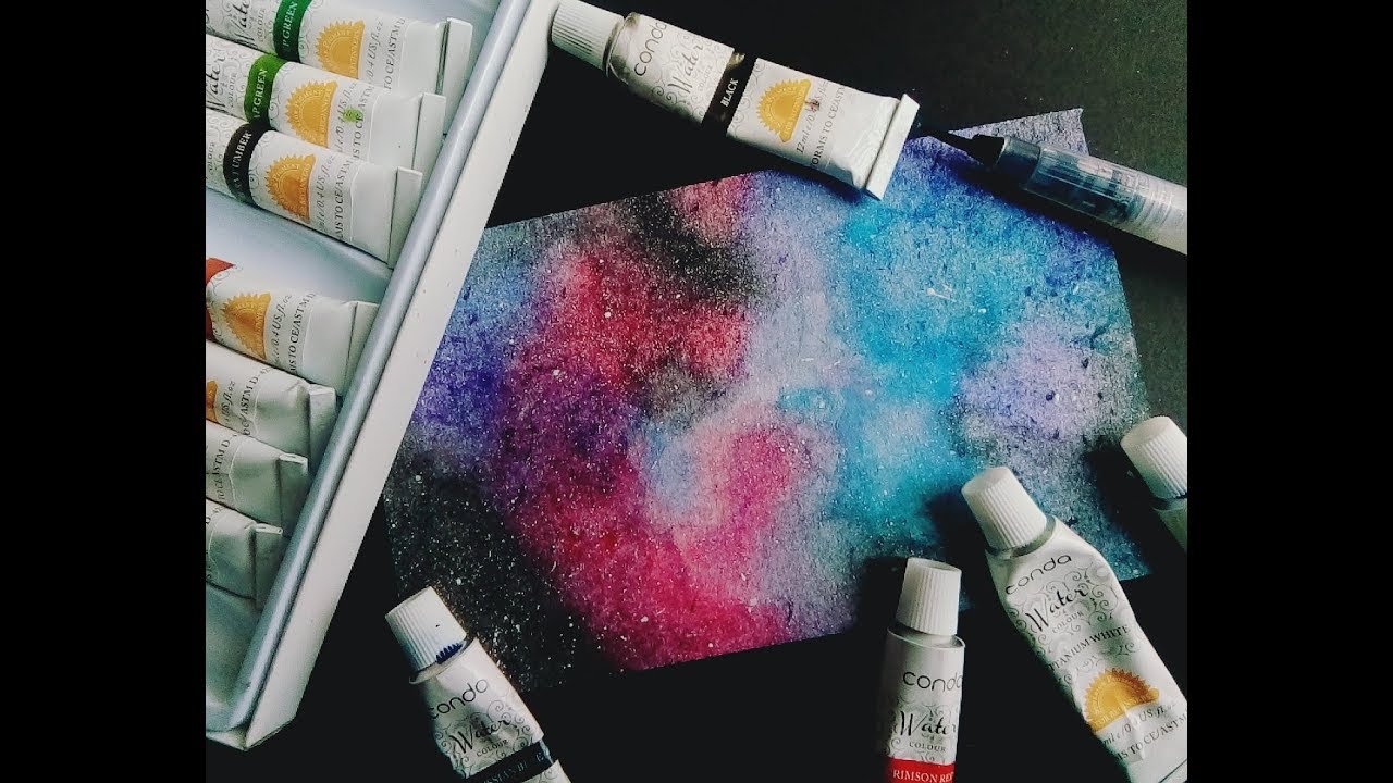 🪐 Pintar una galaxia con acuarela paso a paso