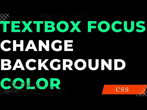 change textbox background on focus | input textbox focus