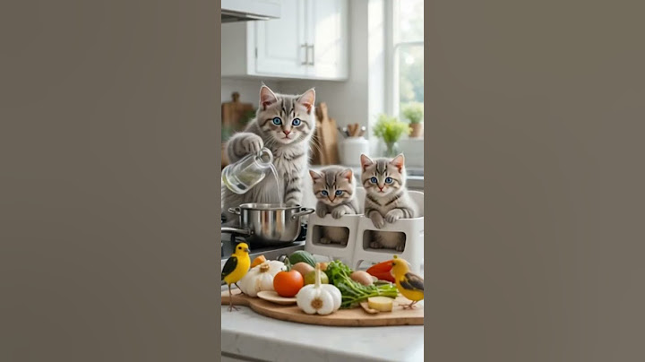 Mama cat cooking for two kittens​ #cat #ai #cute #matercat #cuteanimals #rescueefforts #funny