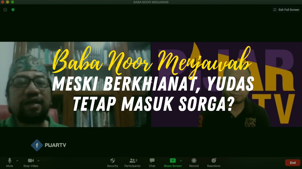 Q & A DR. BAMBANG NOORSENA : MESKI BERKHIANAT, YUDAS TETAP MASUK SORGA?