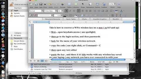 How to recover a lost WiFi Password on a Mac