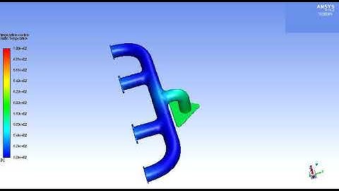 Temperature Contour animation of Exhaust Port